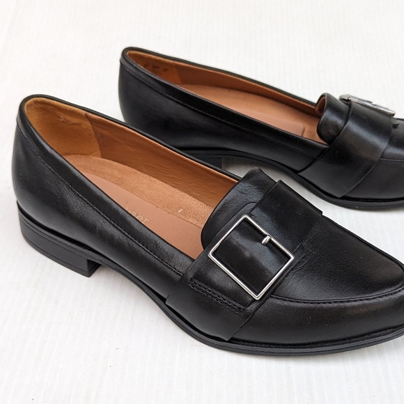 NATURALIZER Melanie black leather big buckle loafers - Picture 12 of 14